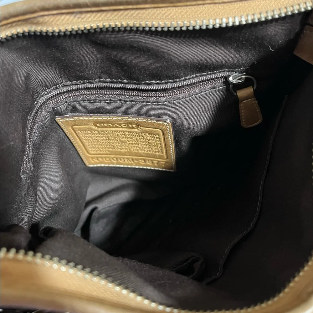 Coach Signature Brown and Tan Shoulder Bag - Picture 7 of 9